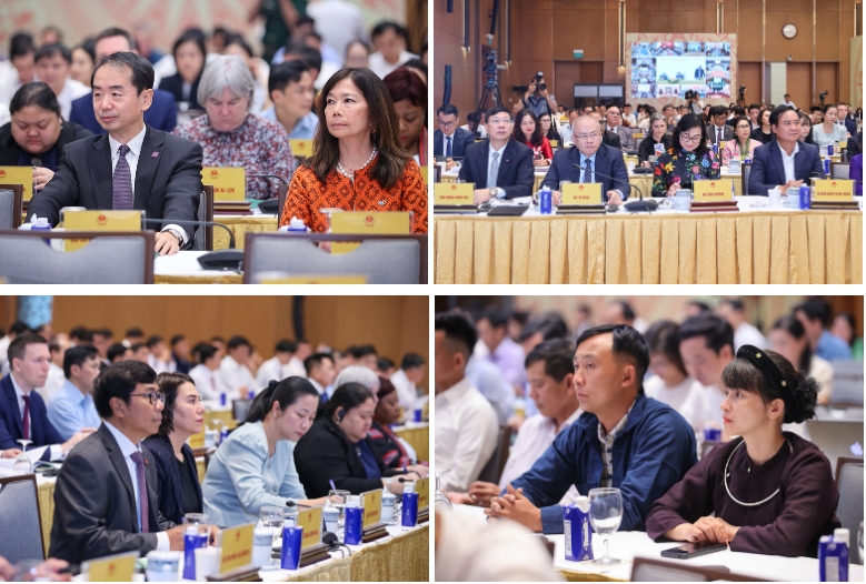 Lãnh đạo các ban, bộ, ngành, cơ quan Trung ương; lãnh đạo các tỉnh, thành phố; các đại sứ, đại diện các tổ chức quốc tế tại Việt Nam... dự hội nghị - Ảnh: VGP/Nhật Bắc